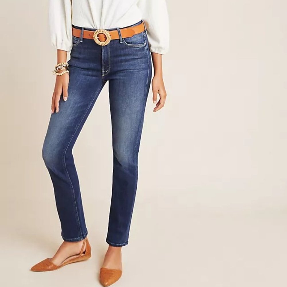 MOTHER-Mid Rise Dazzler Ankle Jeans